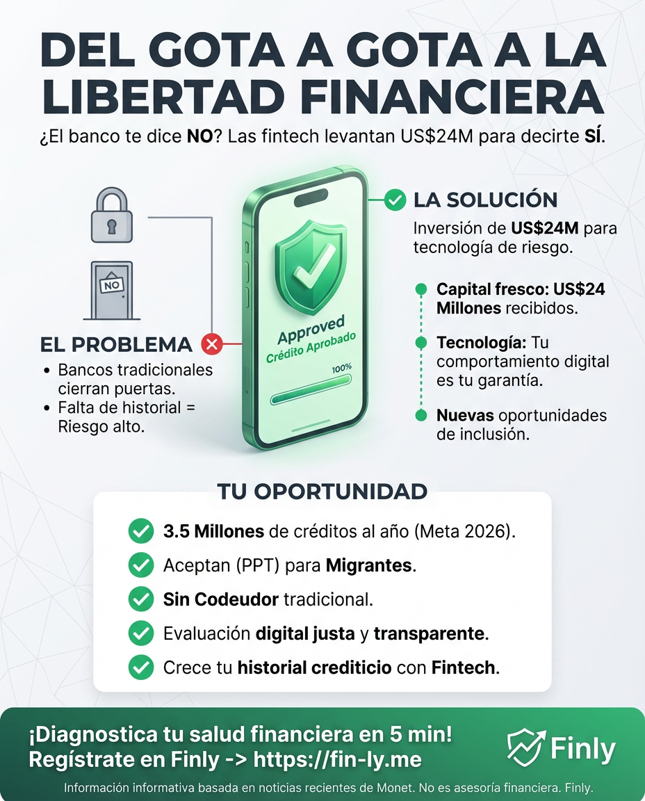 ¿Sin historial crediticio? La millonaria apuesta para que dejes de depender del gota a gota