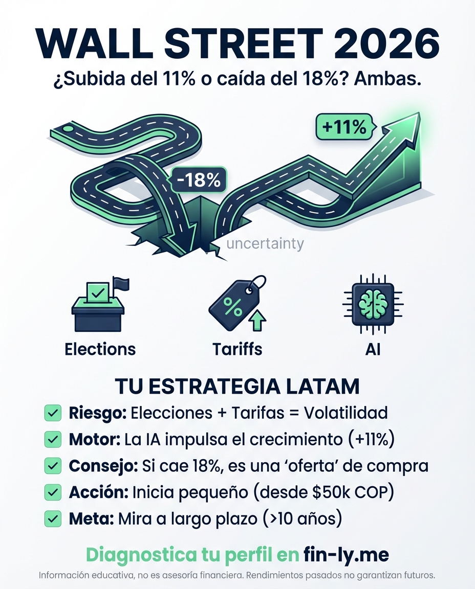 ¿Subirá la bolsa en 2026? Lo que la incertidumbre de EE.UU. le enseña a tu bolsillo colombianoo