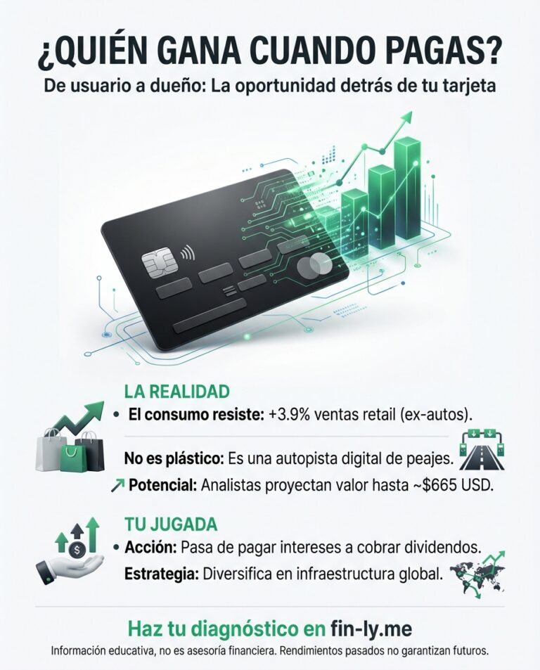 Mastercard crece mientras el consumo resiste, pero ¿tu bolsillo siente esa misma solidez? Si usas tarjeta para todo pero no ves los beneficios de ese movimiento masivo de dinero, estás perdiendo la oportunidad de invertir en lo que ya consumes. ¿Cómo pasar de ser quien paga intereses a quien recibe dividendos? 🇨🇴💰