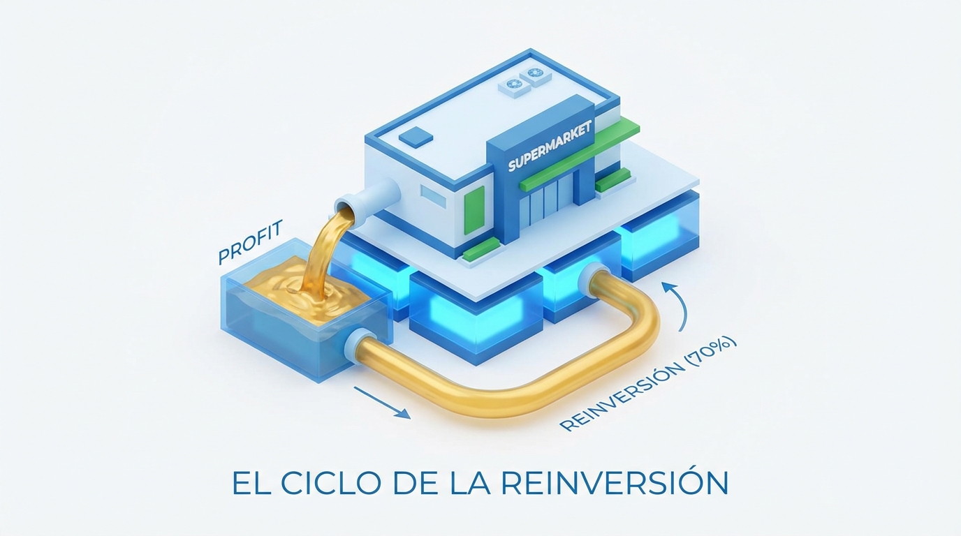 Esta cadena de supermercados creció sus ganancias un 21% reinvirtiendo lo que gana, a pesar de que su acción cayó. Es lo que pasa cuando priorizas el crecimiento a largo plazo sobre el consumo inmediato. ¿Estás reinvirtiendo en ti o solo gastando lo que te sobra? 💰🇨🇴