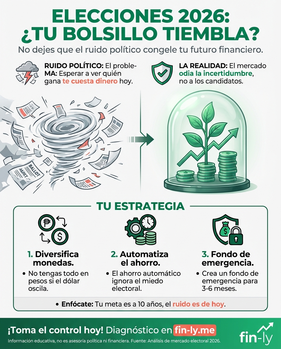Las encuestas presidenciales ya calientan motores y, como en tu presupuesto, las opciones extremas dominan el panorama. Es el momento en que el ruido político distrae tu plan de ahorro con promesas y miedos. ¿Vas a dejar que la incertidumbre electoral decida qué haces con tu plata este año? 🇨🇴💰