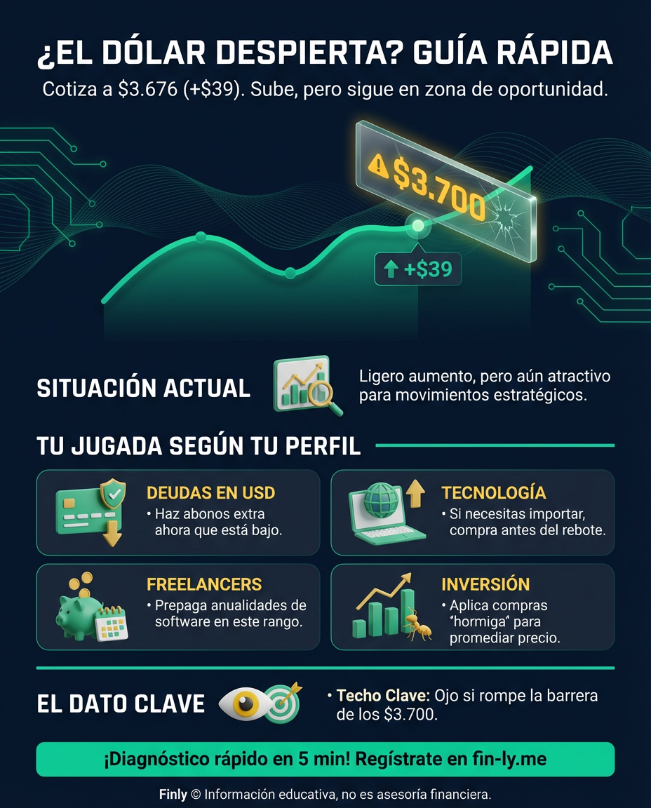 El dólar sube mientras el mercado espera noticias sobre las tasas de interés, recordándote que la incertidumbre global siempre golpea primero tu bolsillo. Es como cuando planeas un ahorro y un gasto inesperado te obliga a reajustar todo. ¿Estás listo para proteger tu presupuesto si la divisa vuelve a saltar? 🇨🇴💰