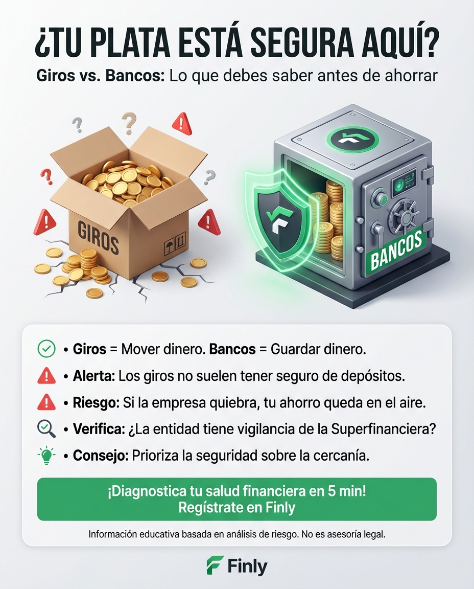 Imagina guardar tus ahorros en un sitio de giros y que, si algo falla, no tengas el respaldo de un banco. Para quien vive al día, esta comodidad podría salir cara si no hay regulación clara. ¿Vale la pena arriesgar tu colchón financiero por un trámite más rápido? 🇨🇴💰