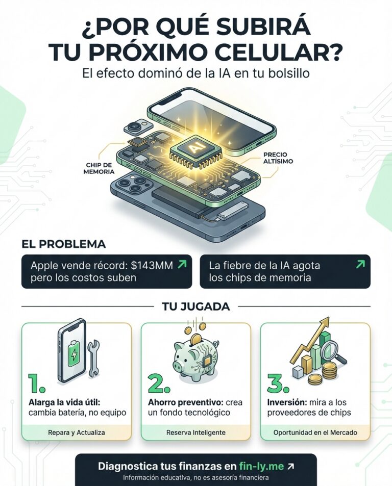 Apple rompe récords, pero advierte que los componentes serán más caros. Es como cuando tu negocio crece pero los insumos suben el doble, dejándote igual que al principio. ¿Estás preparado para que el costo de vida tecnológico siga subiendo este año? 🇨🇴📈