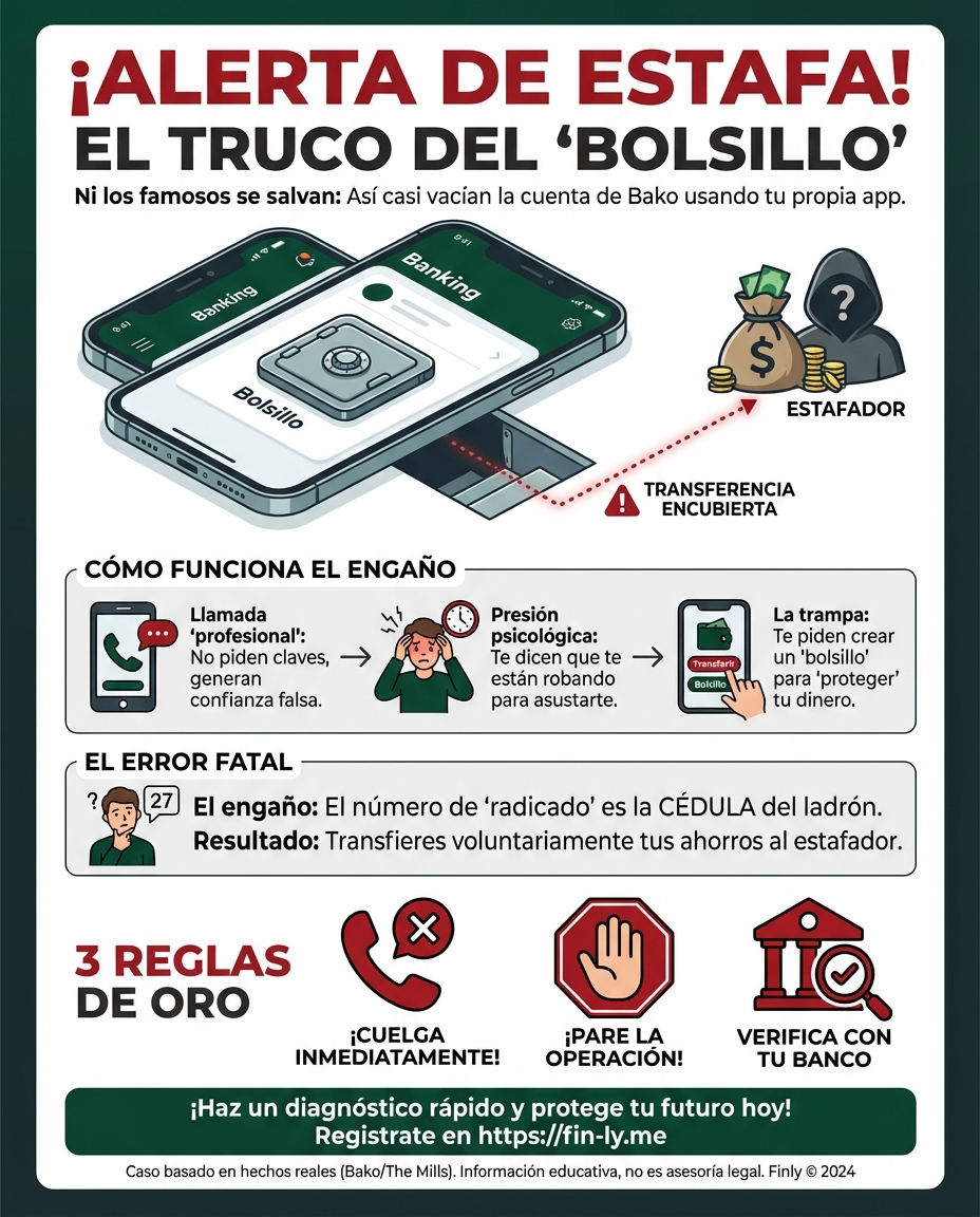 Si creen que por ser famosos o expertos están a salvo, miren lo que le pasó a Bako: casi entrega sus ahorros por una llamada que parecía 