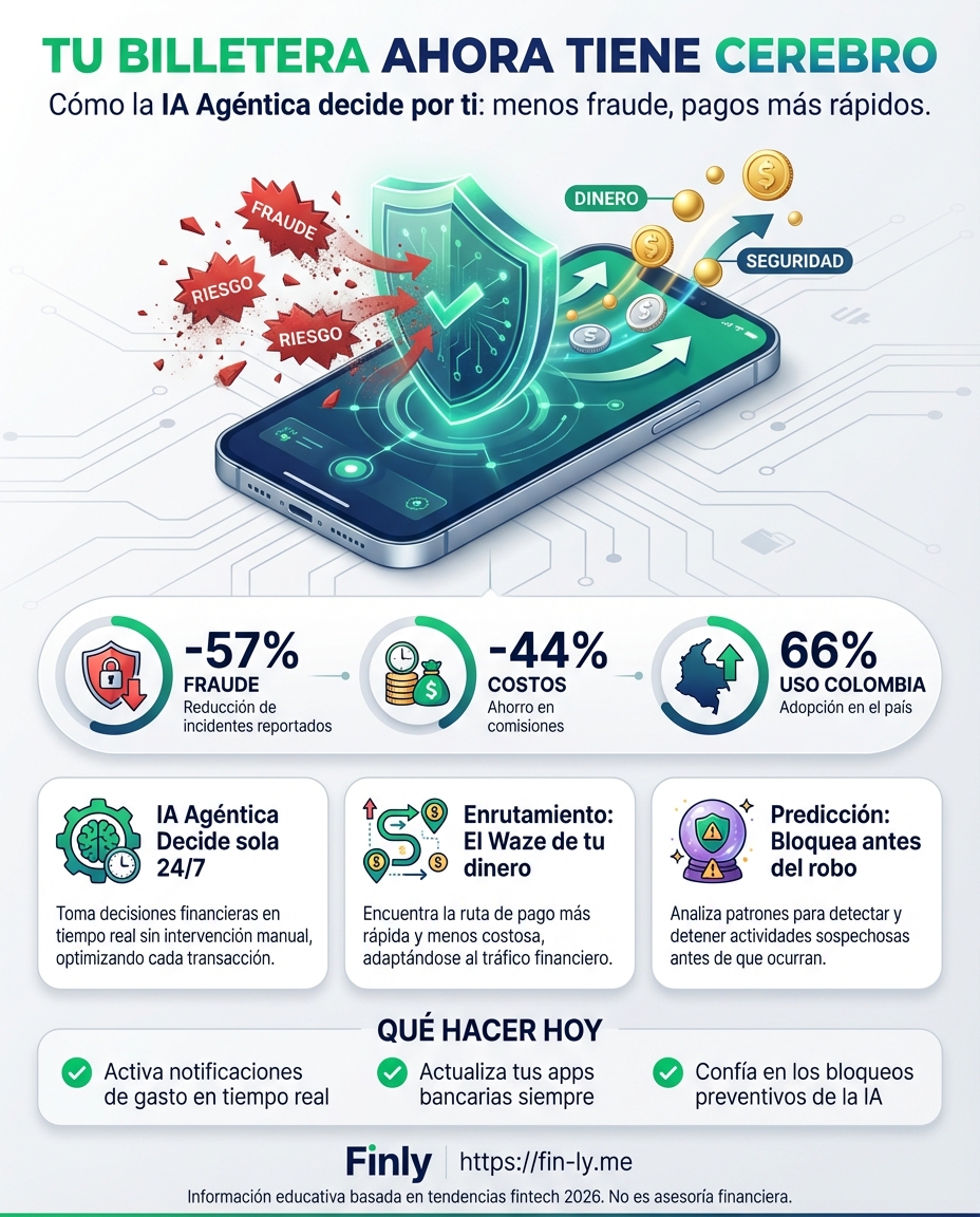 La IA ahora decide por ti para evitar fraudes y agilizar tus pagos, reduciendo costos hasta un 44%. Para el Freelancer Ansiedad, esto significa transacciones más seguras y rápidas mientras maneja su dinero. ¿Estás listo para confiarle tu billetera a un algoritmo que decide en milisegundos? 🇨🇴💰