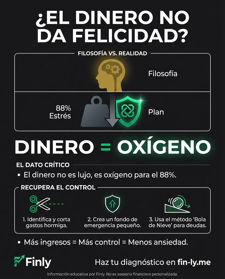 Elon Musk dice que el dinero no compra felicidad, pero para quien vive al límite, tenerlo significa alivio. Mientras los millonarios filosofan, el 88% de las personas sufre para cubrir un gasto inesperado. ¿Es falta de plata o falta de un plan que te devuelva la tranquilidad? 🇨🇴💰