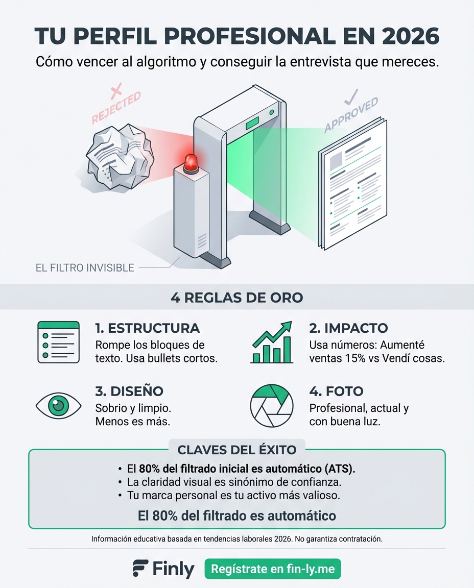 ¿Sientes que tu hoja de vida es un laberinto que nadie quiere leer? En 2026, los filtros digitales no perdonan el desorden, justo como cuando un banco te niega un crédito por no tener tus papeles al día. ¿Sabes qué logros resaltar para que tu perfil sea el que sí genera ingresos? 🇨🇴💼
