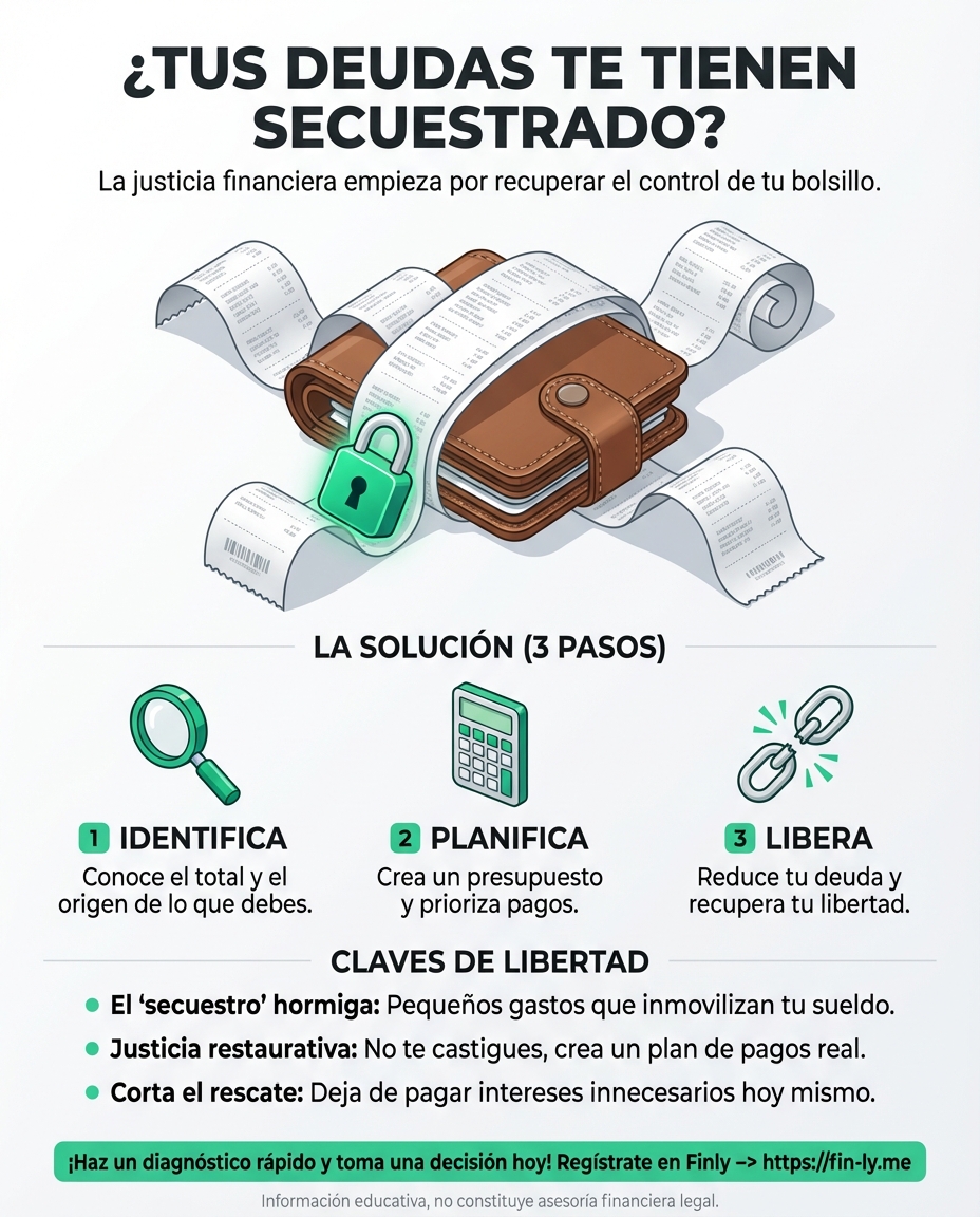 La JEP imputó a 22 exjefes de las Farc, revelando cómo el secuestro fue un negocio para financiarse. Es como cuando permites que 'pequeños' gastos hormiga secuestren tu presupuesto mensual hasta dejarte sin ahorros. ¿Sabes identificar qué deudas están tomando como rehén tu futuro financiero? 🇨🇴💰