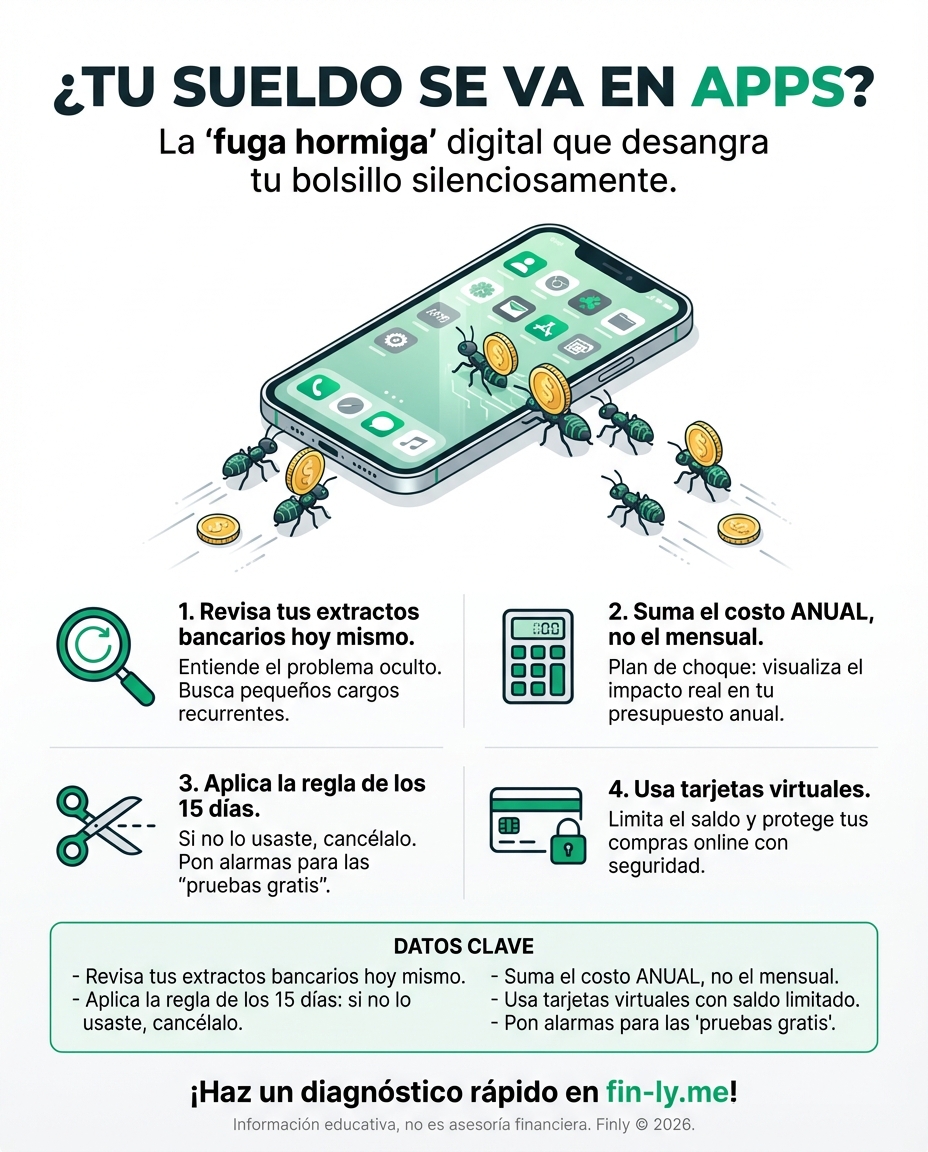 Miles de personas están cancelando sus suscripciones para aliviar el bolsillo. Es lo que te pasa cuando revisas tus extractos y notas que esos 'gastos hormiga' digitales ya no valen lo que cuestan. ¿Sabes cuánta plata se te escapa hoy en servicios que no usas? 📉🇨🇴