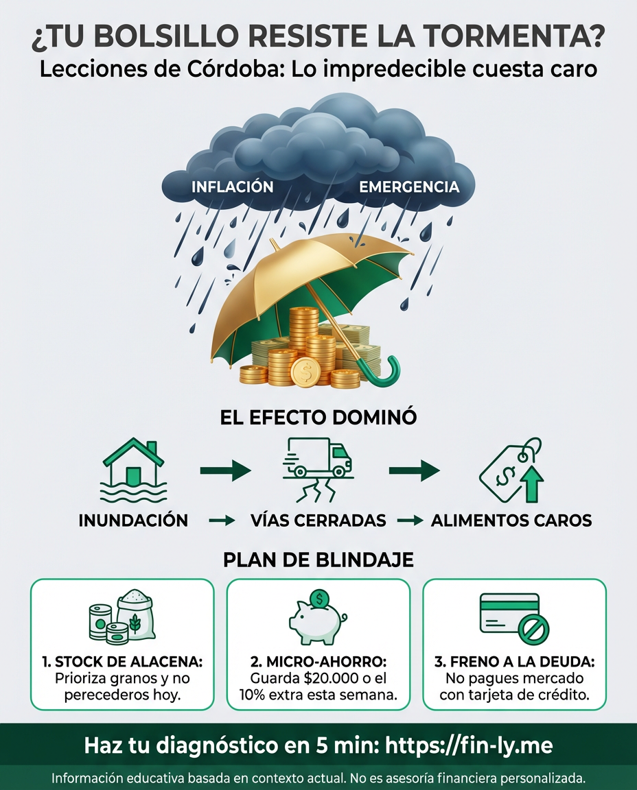 Las inundaciones en Córdoba nos recuerdan que los imprevistos no avisan y pueden arrasar con todo. Así como el Gobierno busca fondos de emergencia, tú necesitas un colchón financiero antes de que llegue tu propia 'ola invernal'. ¿Está tu bolsillo preparado para lo impredecible? 🇨🇴💰