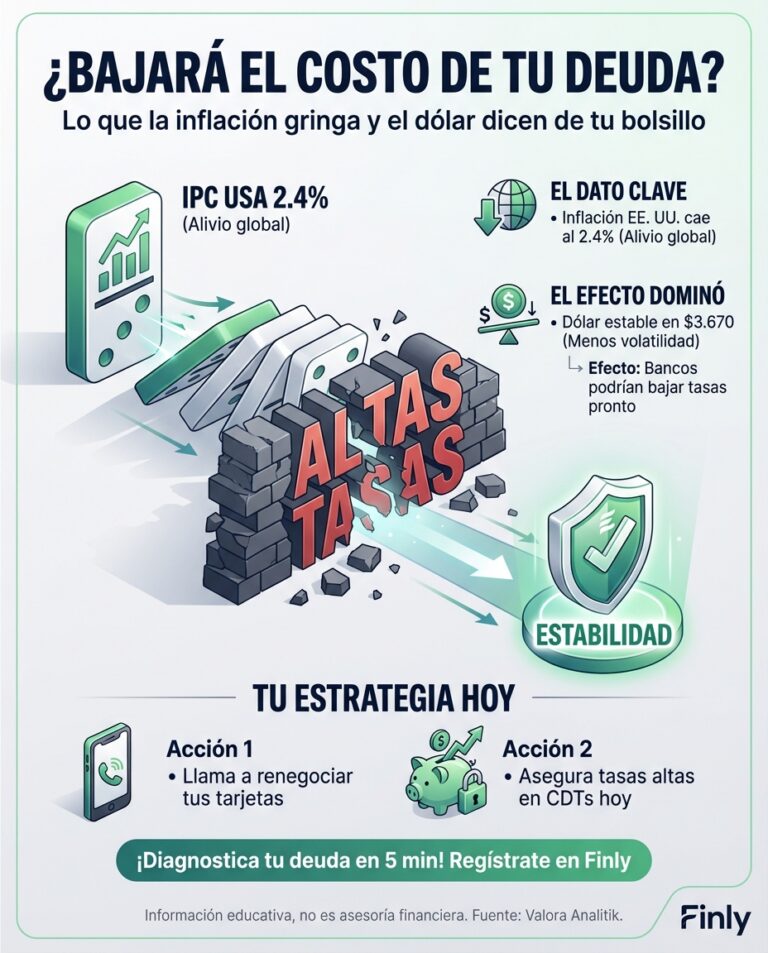 Aunque el dólar subió un poco, la inflación en EE. UU. bajó y esto podría aliviar tus deudas pronto. Es como cuando el recibo de la luz sube, pero sabes que el próximo mes vendrá más barato. ¿Estás listo para renegociar tus tasas si los intereses empiezan a caer? 📉💰