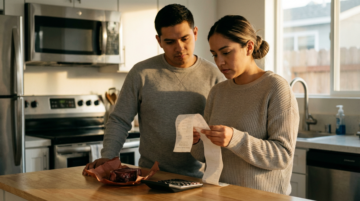 La escasez de ganado en EE. UU. disparó el precio de la carne un 15%, demostrando que cuando los costos suben, el consumidor siempre paga los platos rotos. Esto es lo que sientes cuando tus ingresos suben, pero el mercado se los traga antes de llegar a casa. ¿Cómo proteger tu canasta familiar? 🥩🇨🇴