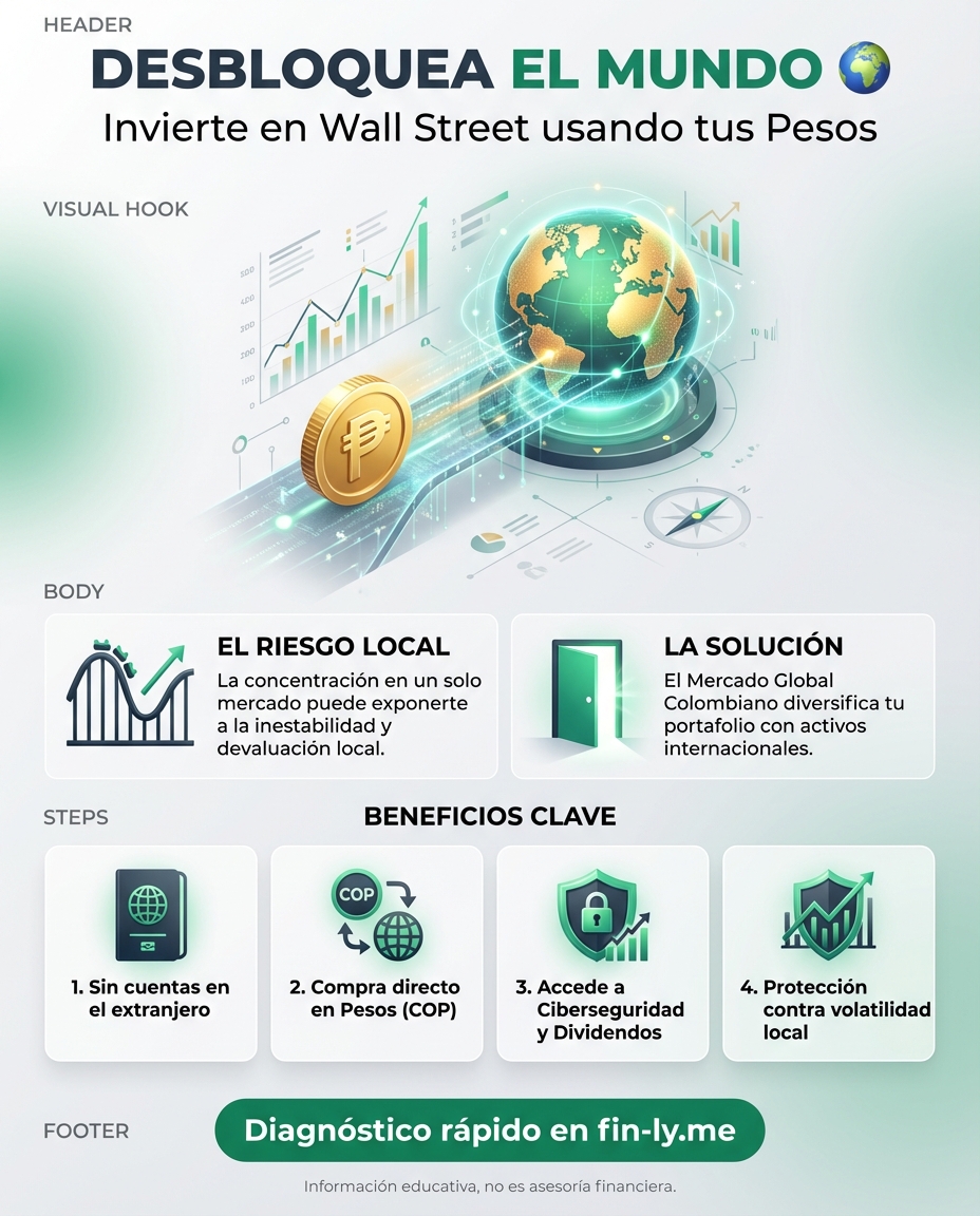 Ahora puedes invertir en gigantes como Microsoft o Tesla desde Colombia y en pesos. Es la oportunidad ideal para el Ahorrador Frustrado que busca protegerse de la inflación local con activos globales. ¿Vas a seguir dejando que tus ahorros dependan solo de la economía nacional? 🇨🇴🚀