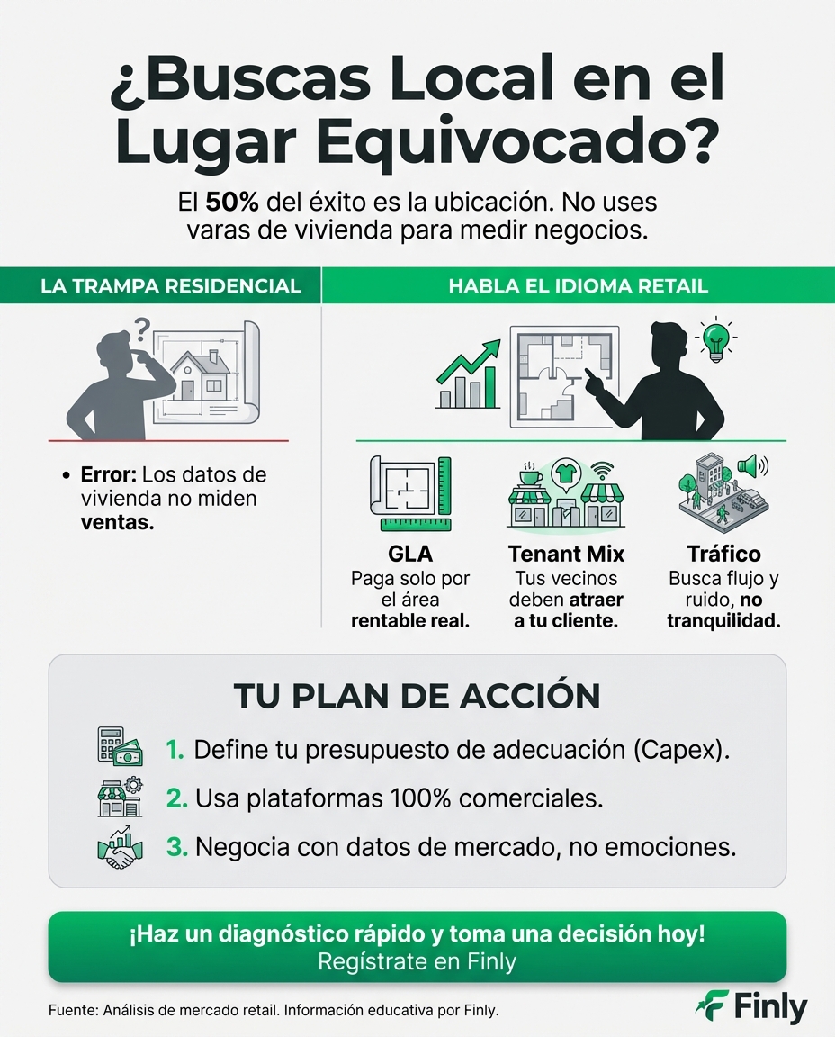 Buscar el local ideal para tu emprendimiento ya no tiene que ser un caos de clasificados de vivienda. Si sientes que tu negocio no crece por estar en el lugar equivocado, esta herramienta es para ti. ¿Estás listo para ubicar tu inversión donde realmente están tus clientes? 🇨🇴💰