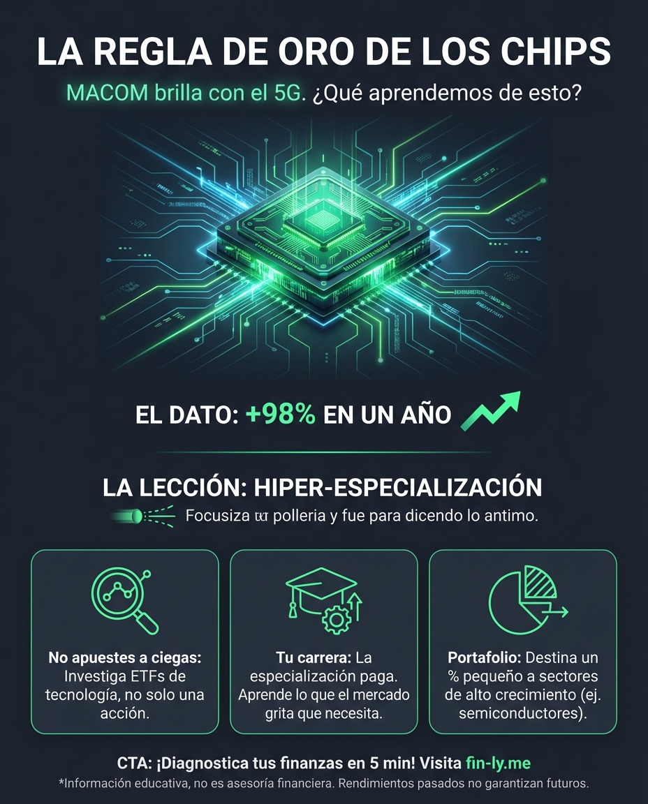 MACOM brilla en tecnología mientras otros sectores dudan, demostrando que estar en el lugar correcto paga bien. Es como cuando te especializas en algo que todos necesitan y por fin puedes cobrar lo que vales. ¿Estás invirtiendo en tus habilidades o solo esperando que el mercado mejore? 🇨🇴📈