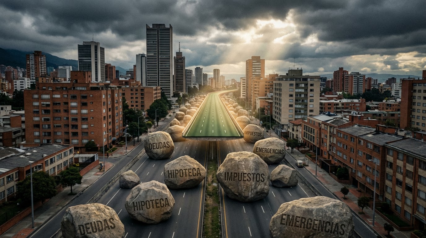 Bogotá colapsa por bloqueos y tu productividad también. Es como cuando un gasto inesperado frena tus metas: pierdes tiempo y dinero que no tenías planeado gastar. ¿Tienes un plan B financiero para cuando el entorno bloquea tus ingresos? 📉🇨🇴