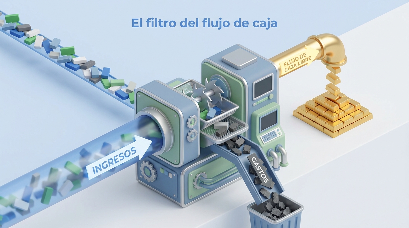 Hay empresas que facturan mucho pero valen poco porque malgastan su efectivo, igual que cuando ganas más pero tus gastos hormiga cancelan el aumento. Aprende a identificar quién sí genera valor real y quién solo está 'quemando' plata. ¿Sabes si tu inversión hoy es un motor o un hueco sin fondo? 💰📉