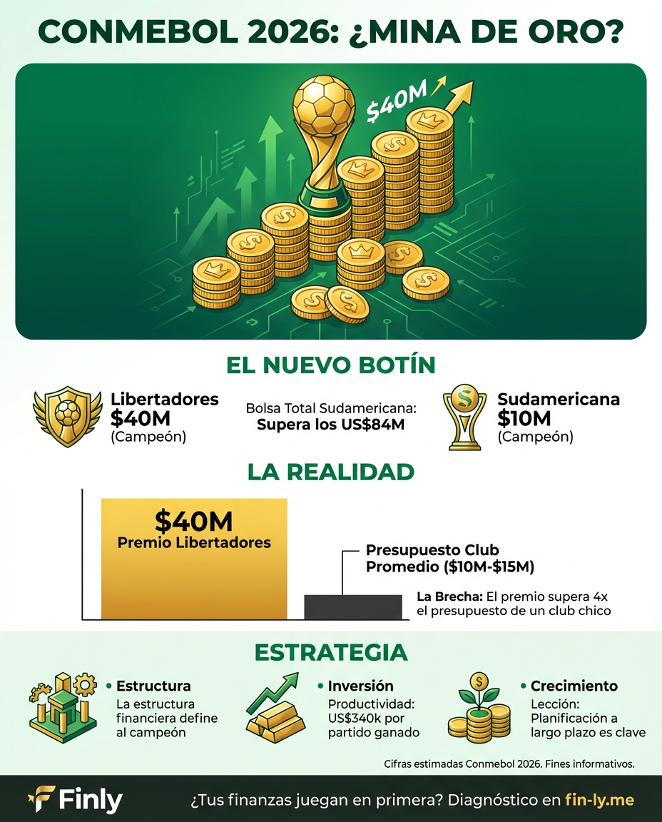 Conmebol repartirá premios récord, pero la brecha entre los que ganan y el resto crece. Es como cuando los bonos de tu empresa suben, pero solo para quienes ya tienen el mejor salario. ¿Estás jugando para ganar premios grandes o solo para sobrevivir al mes? 🏆💰